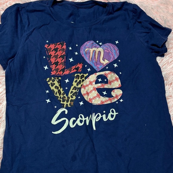 Gildan Kids Blue Love Scorpio Tee - Picture 1 of 2
